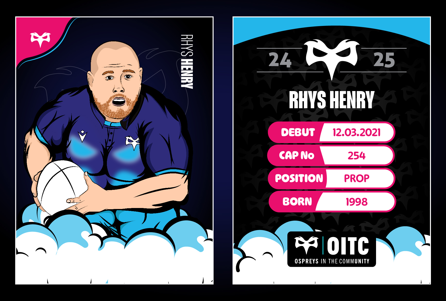 Rhys Henry Full Trading Card