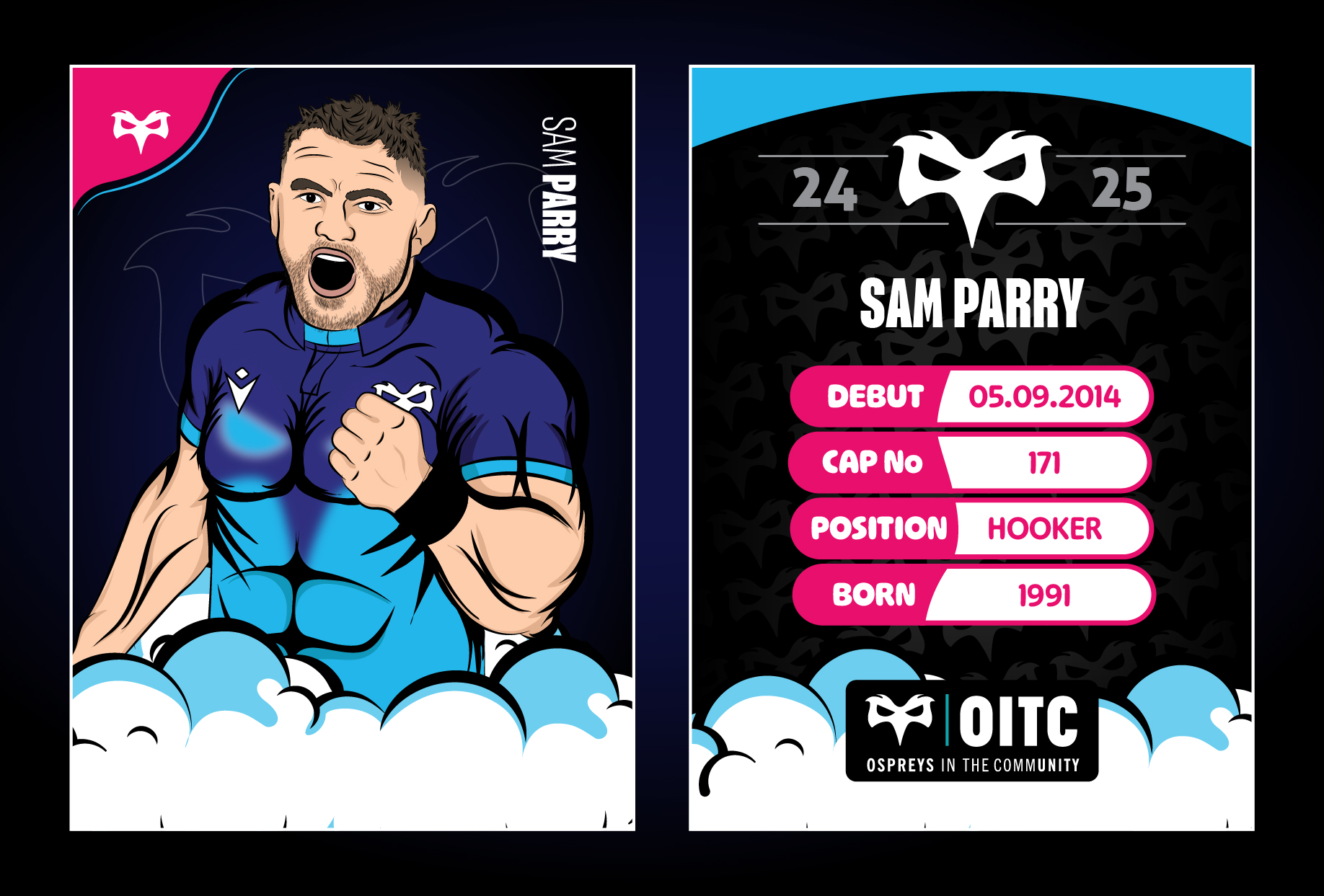 Sam Parry Full Trading Card