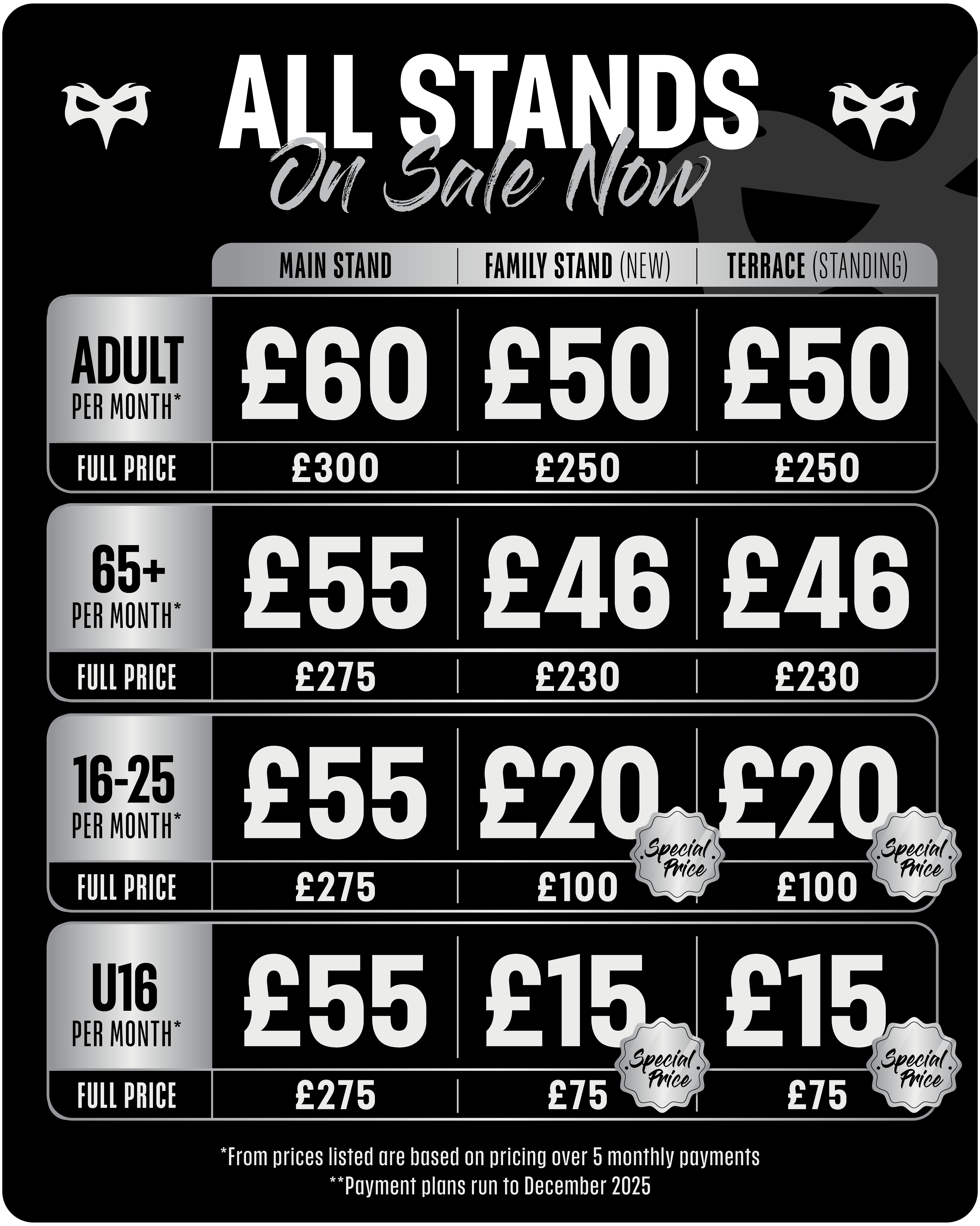 25/26 General Pricing