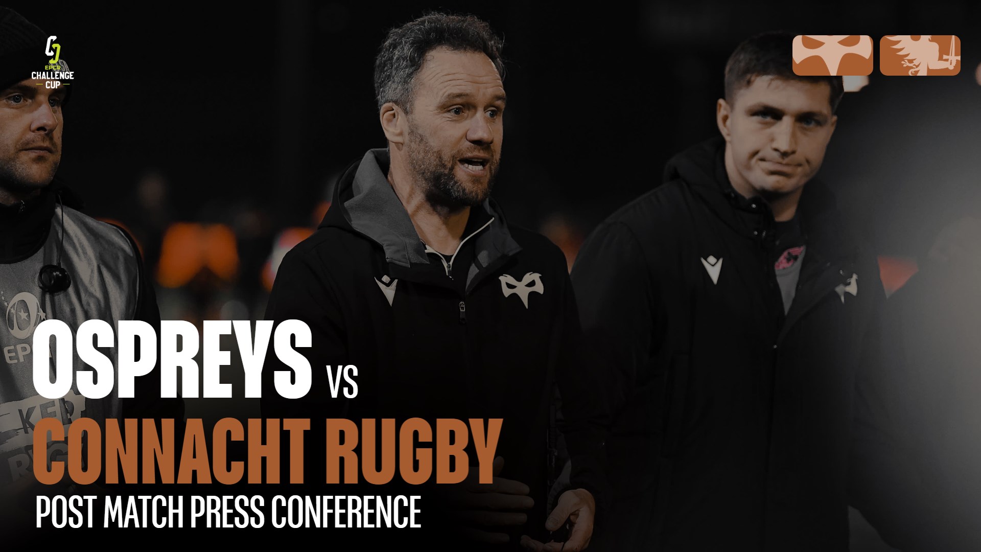 Mark Jones speaks to the press following Opsprey's round one EPCR Challenge Cup victory over Connacht at the Brewery Field