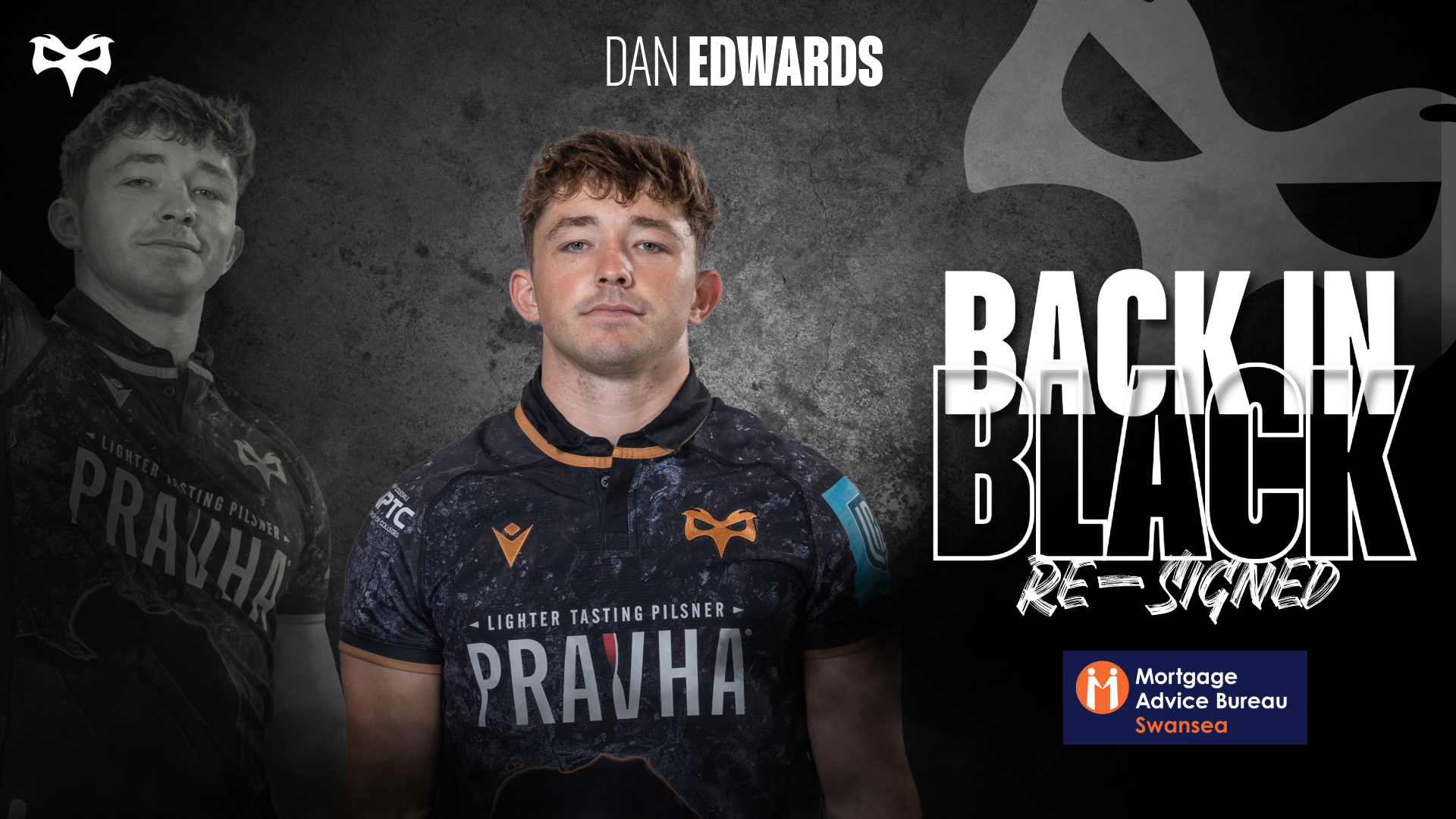 Dan Edwards signs a new deal to remain at the Ospreys 2026