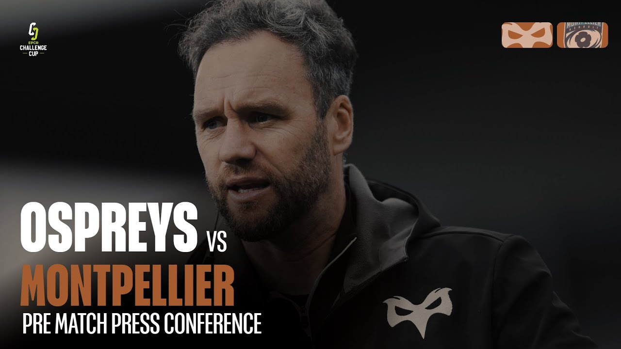 Mark Jones speaks to the press ahead of Ospreys EPCR Challenge Cup fixture vs Montpellier at the Electric Brewery Field 