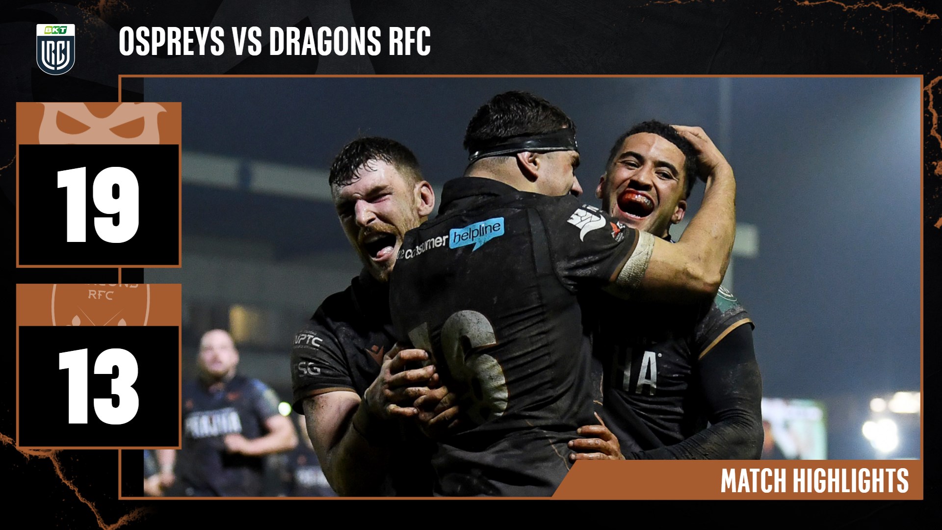 Ospreys vs Dragons highlights from the Electric Brewery Field