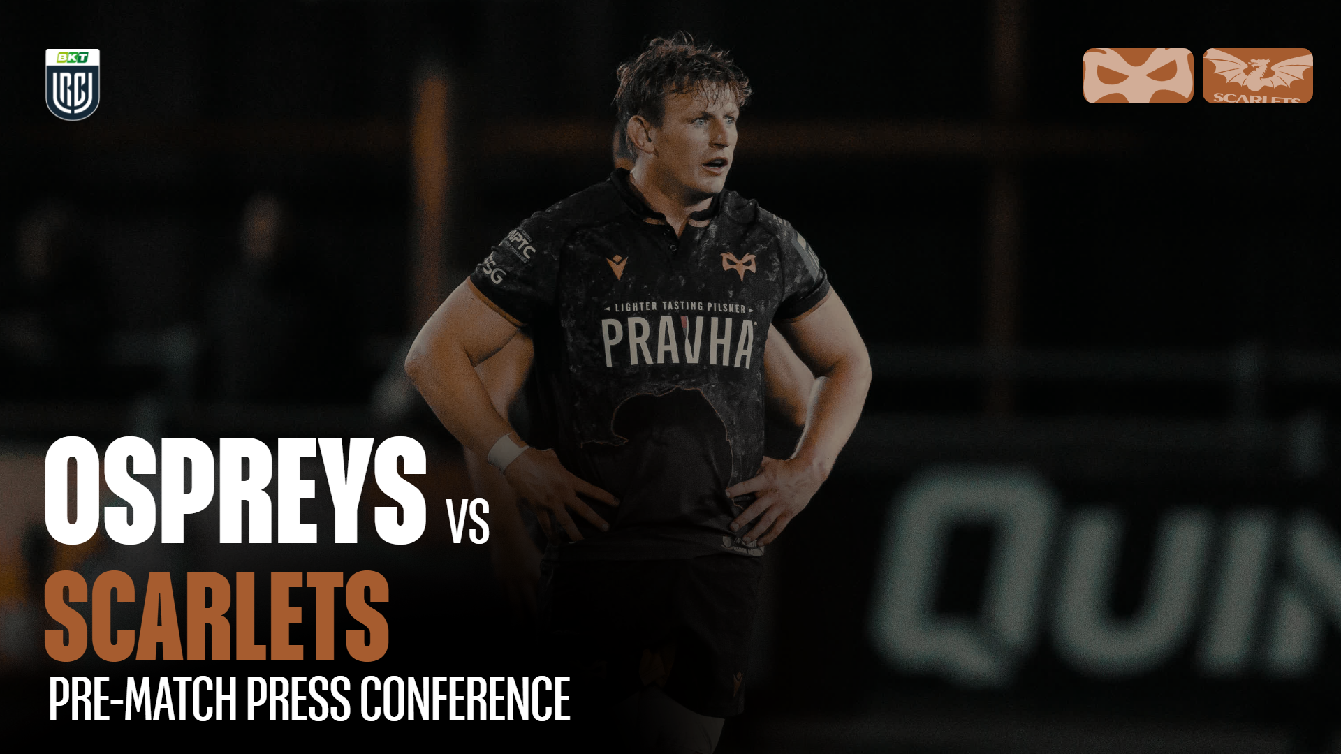 Jac Morgan speaks to the press in English ahead of the West Wales Derby 