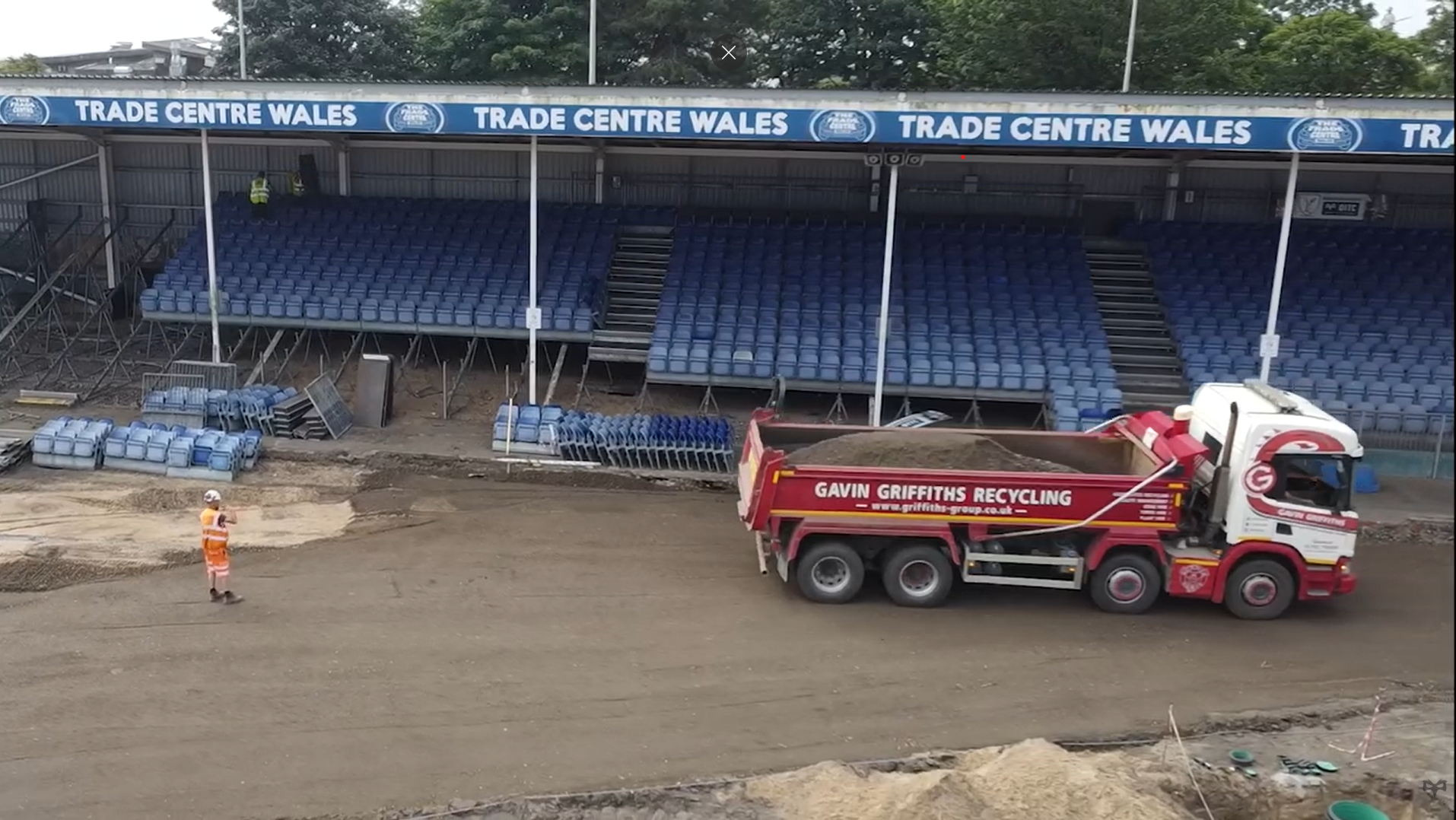The existing St Helen's main stand on the move 