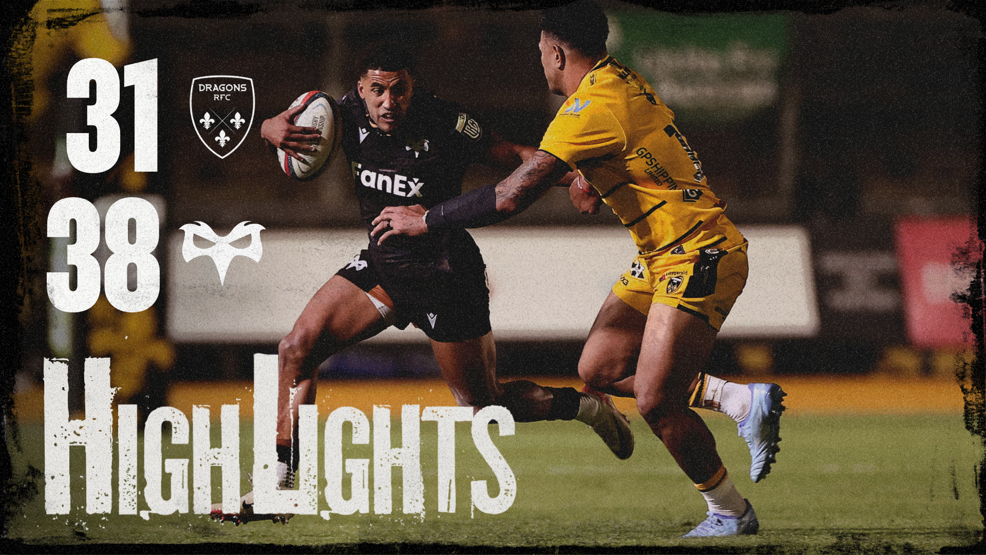 Match highlights from Ospreys' 38 - 31 victory over the Dragons at Rodney Parade in round three of the BKT United Rugby Championship