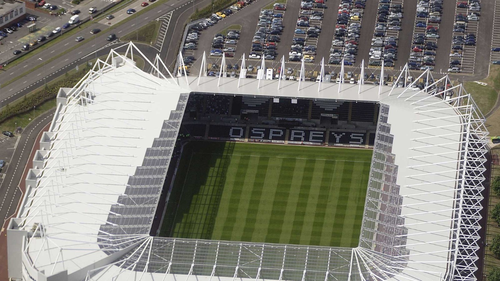 Aerial view of the Swansea.com Stadium