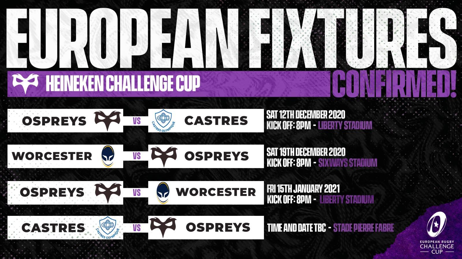 Challenge Cup fixtures confirmed Ospreys