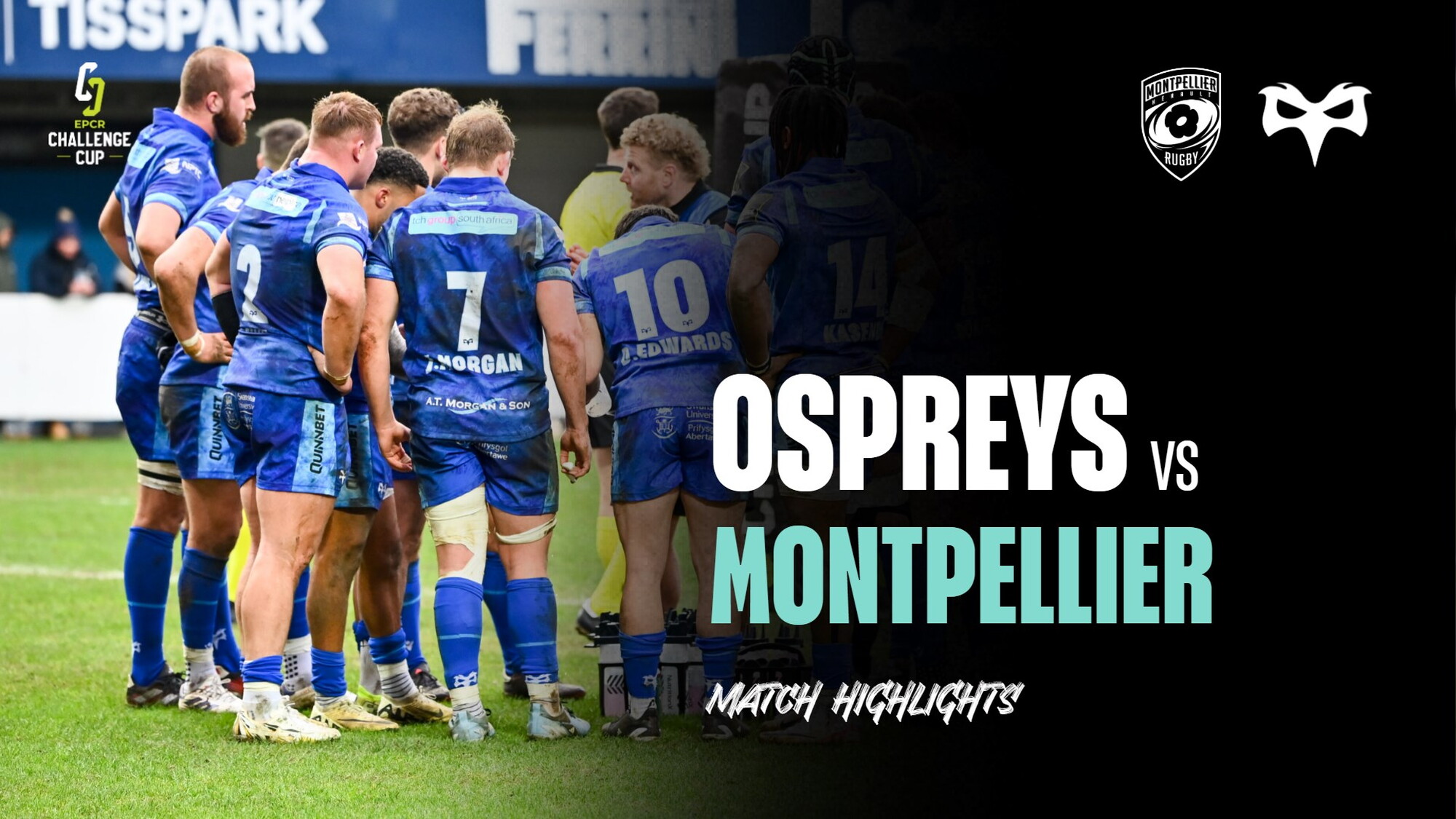 EPCR Challenge Cup Highlights Round Two Ospreys vs Montpellier 14th December 2024 Ospreys