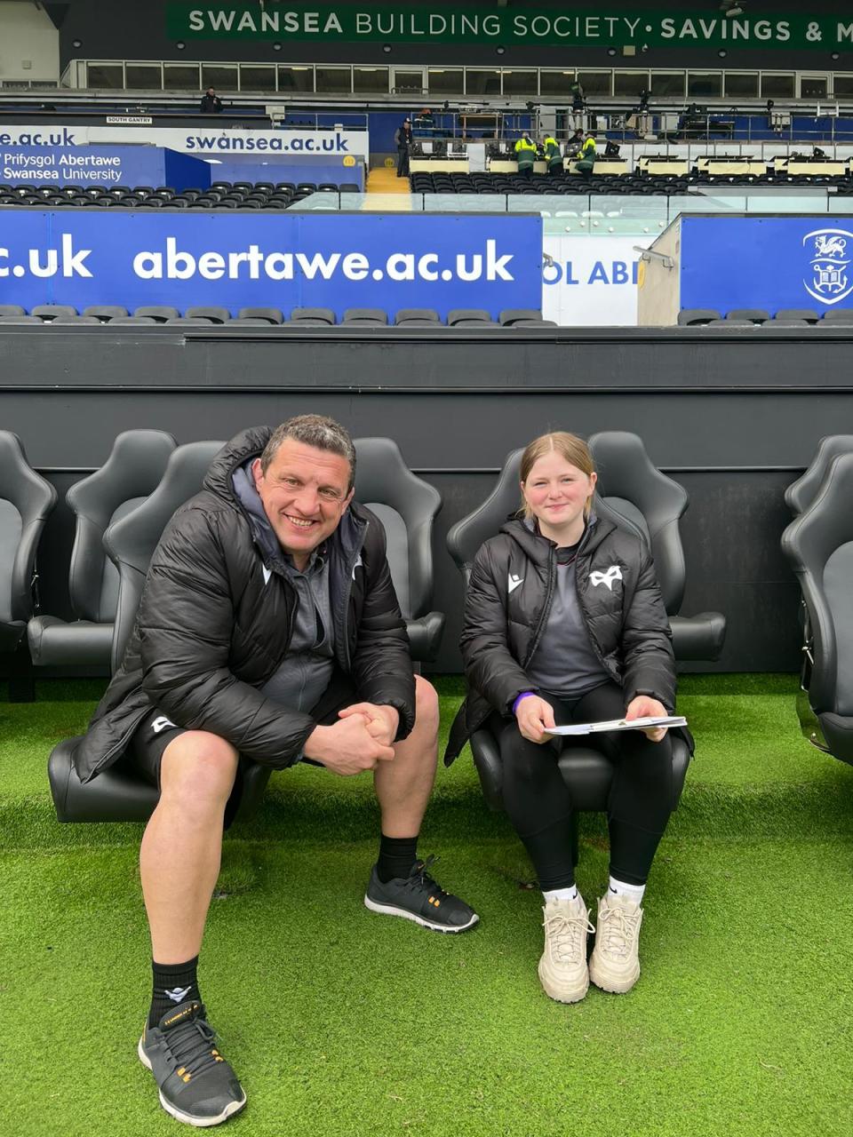 Toby Booth and journalist Caitlin