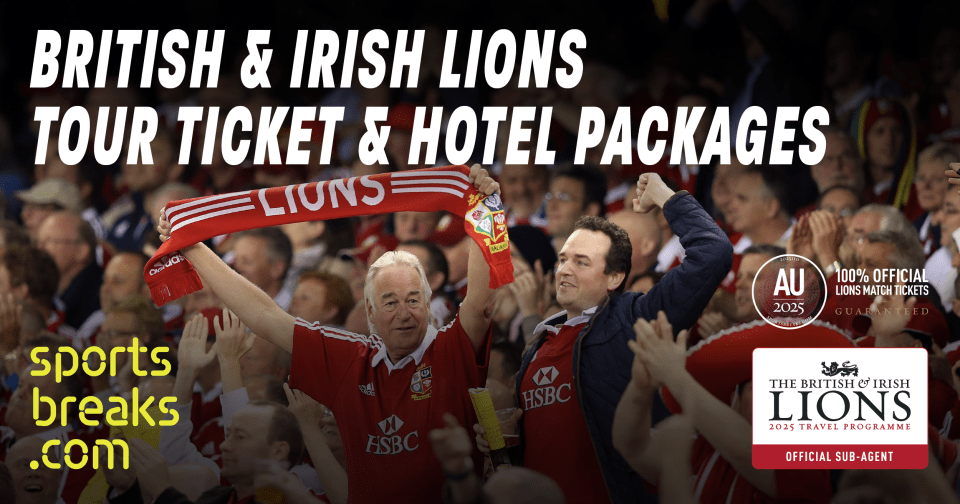 How Often Is The British And Irish Lions Tour Ticket and hotel packages for the British & Irish Lions’ Tour of