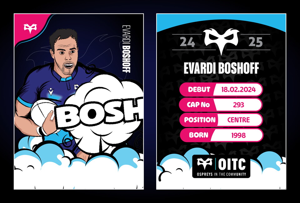 Evardi Boshoff Full Trading Card