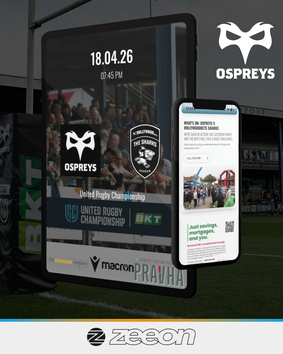 Ospreys vs Hollywoodbets Sharks at the Electrci Brewery Field 2026 BKT URC matchday programme