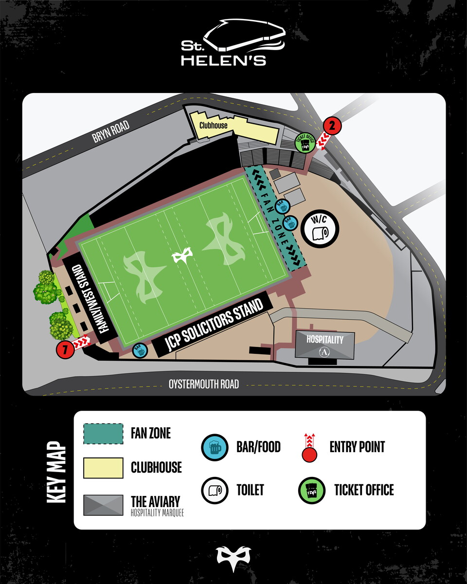 St Helen's stadium map October 2026