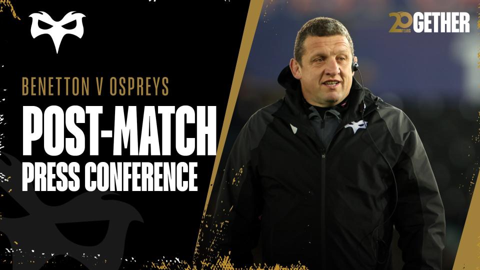 Post Match Press Conference: Toby Booth (Vs Benetton Rugby)