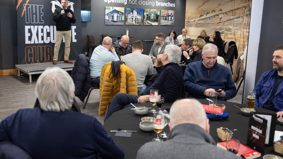 Lance Bradley addresses supporters 