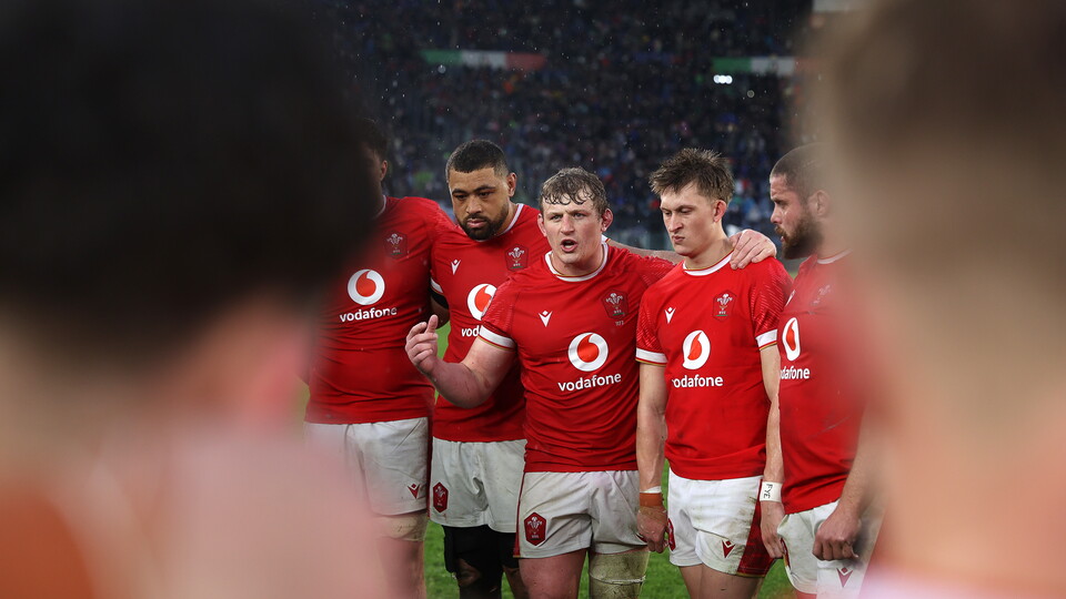 Captain Jac Morgan of Wales rallies his team