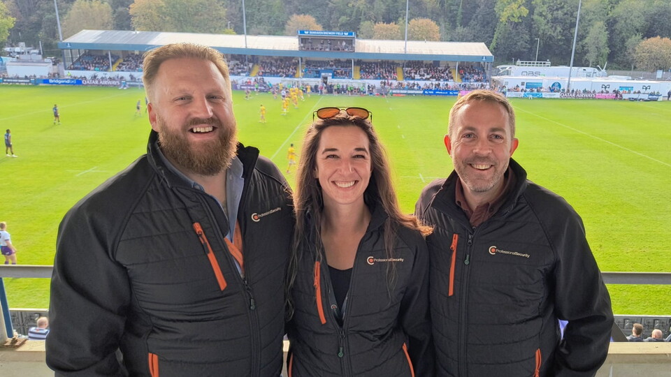 Ospreys' new security providers, Professional Security, at Ospreys vs Glasgow Warriors
