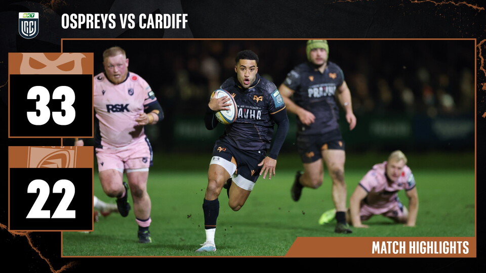 Ospreys highlights from the 2026 new year's day victory over Cardiff Rugby 