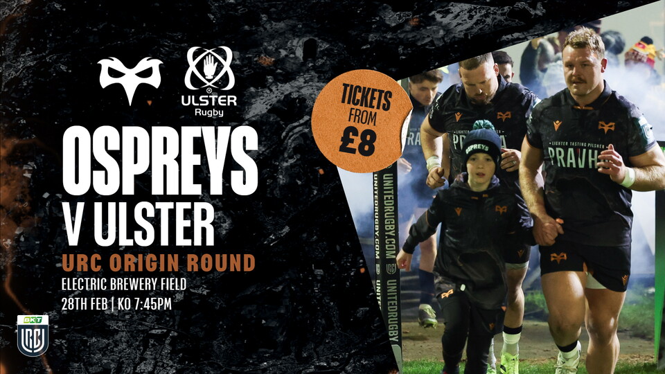 Next up at home: Ulster (Electric Brewery Field, February 28th 2026)