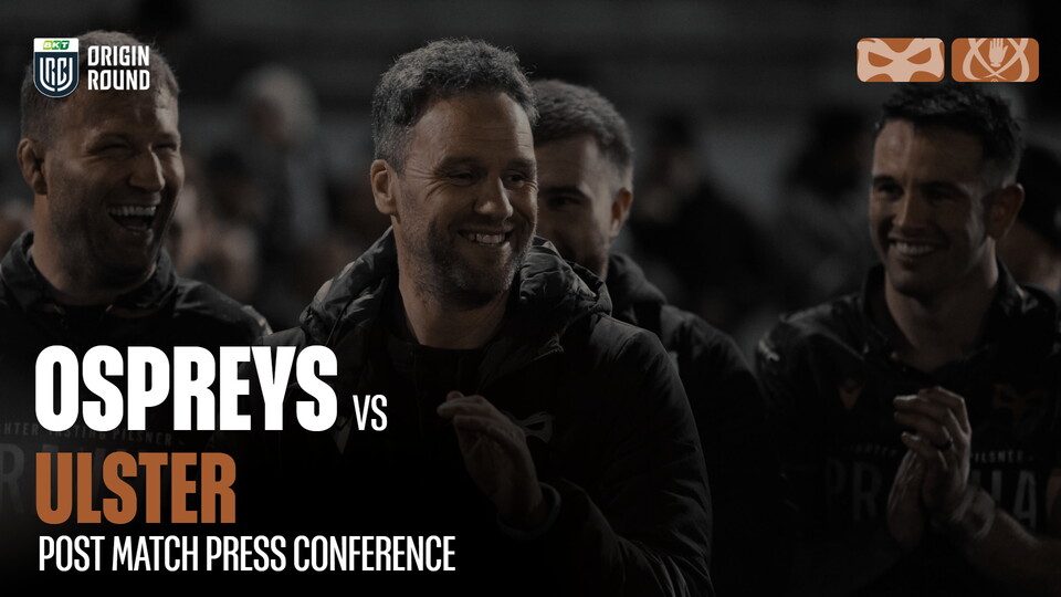 mark jones speaks to press after Ulster win at the Electric Brewery Field