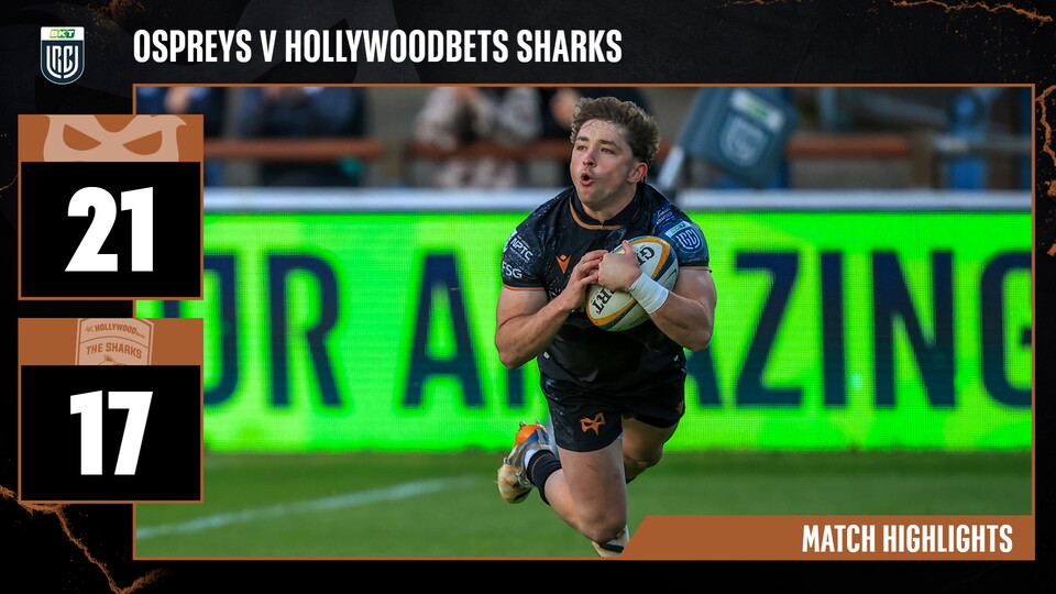 Ospreys defeat Hollywoodbets Sharks at the Electric Brewery Field in the BKT URC