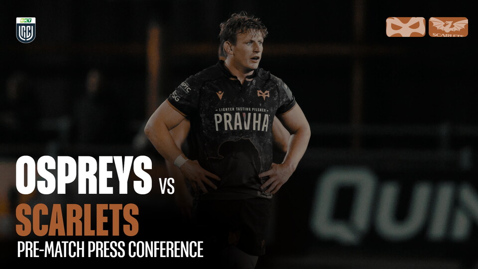 Jac Morgan speaks to the press in English ahead of the West Wales Derby 