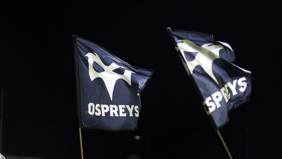 Ospreys flags blow in the wind