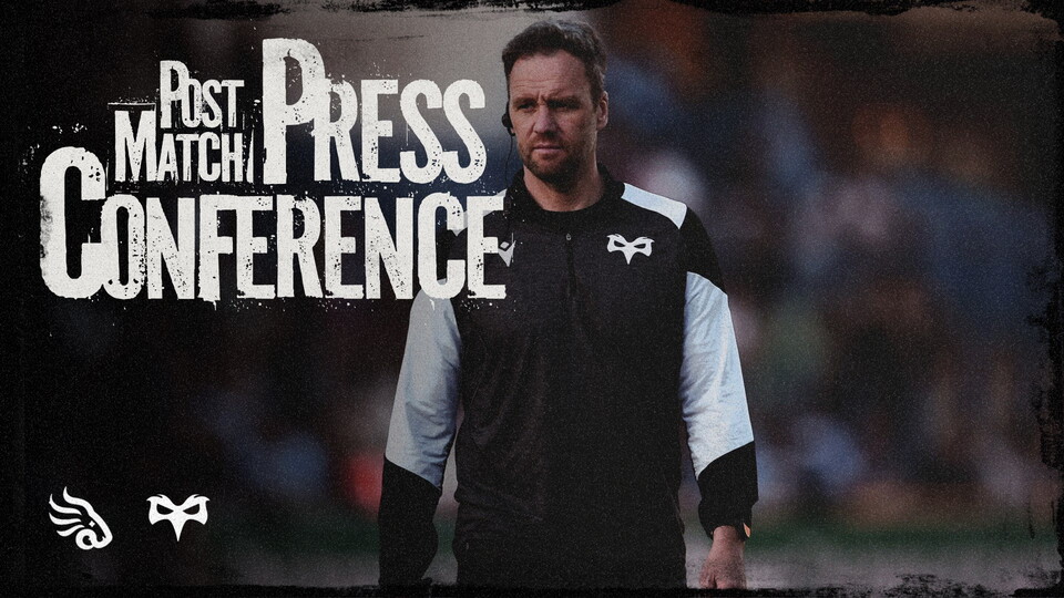 Mark Jones speaks to the press in Tbilisi following Ospreys' victory over Georgia's Black Lion in Round One of the EPCR Challenge Cup 2627