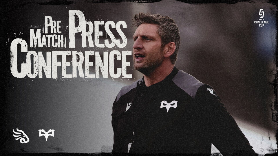 Rich Kelly speaks to the press ahead of Ospreys fixture vs Black Lion in Georgia 