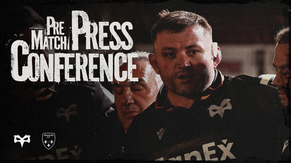 Sam Parry speaks to the press ahead of Ospreys first game at the redeveloped St Helen's 