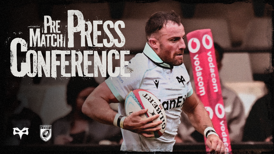 Luke Morgan speaks to the press ahead of Ospreys Welsh Derby vs Cardiff Rugby at St Helen's 