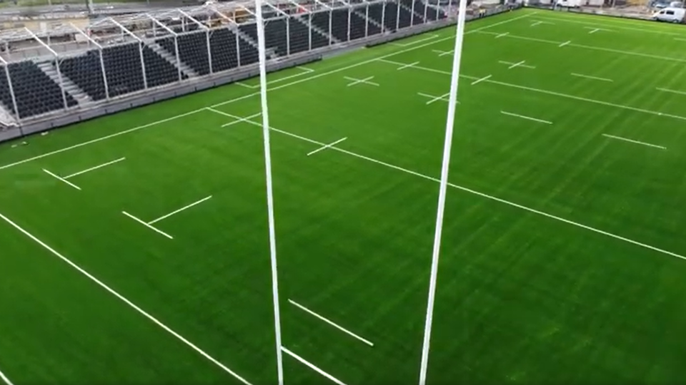 The posts are up at St Helen's and the structure of the JCP solicitors stand in place 