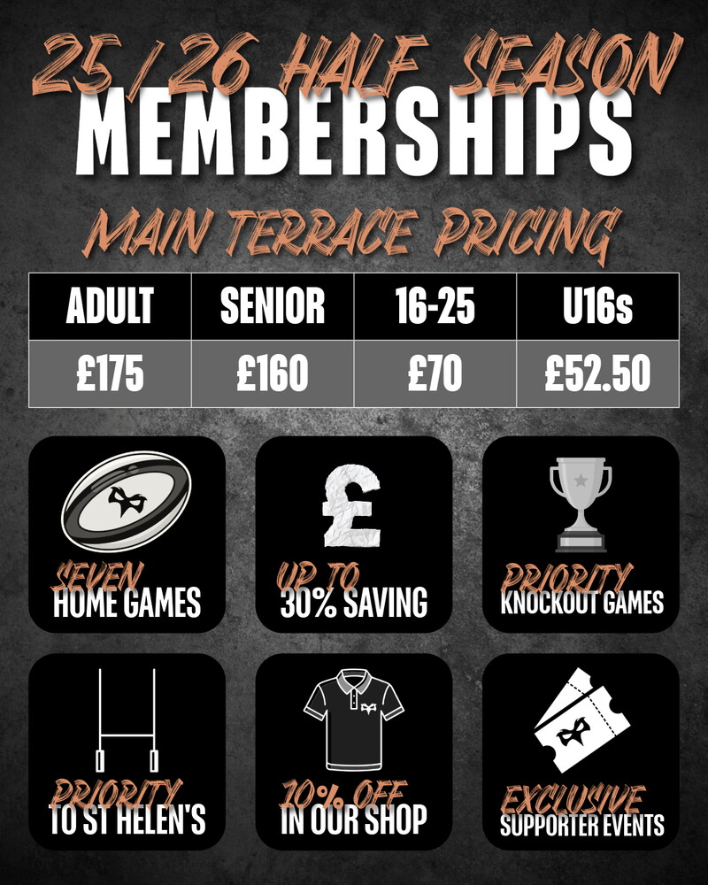 25/26 Half Season Memberships Pricing & Benefits
